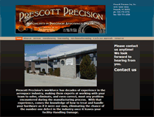 Tablet Screenshot of prescottprecision.com